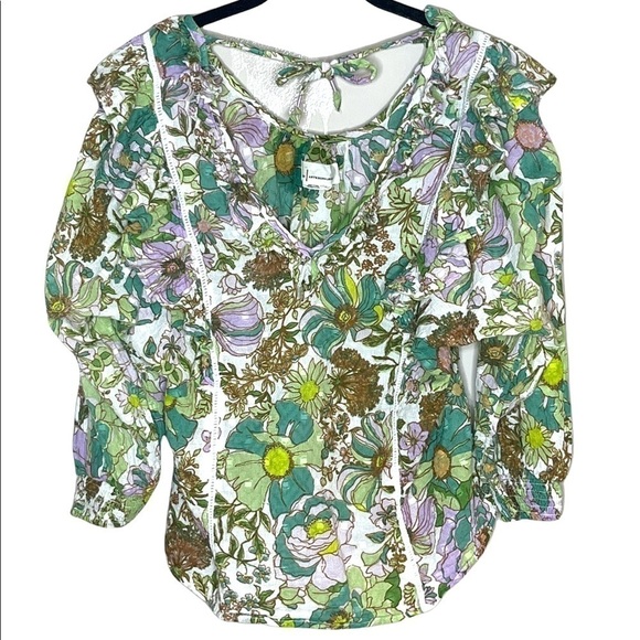ANTHROPOLOGIE Floral Regan Blouse - Picture 1 of 3